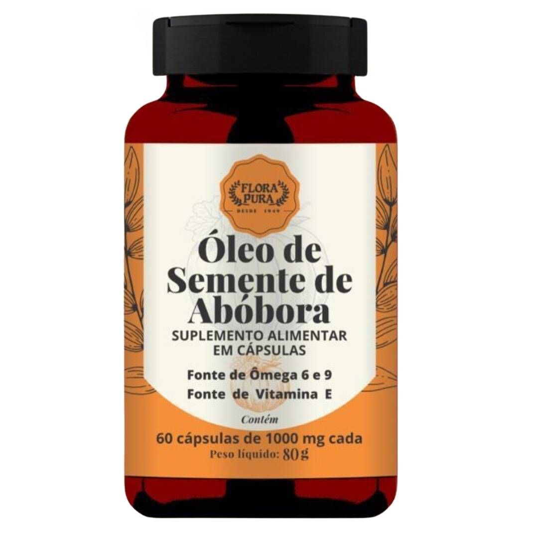 OLEO SEMENTE DE ABOBORA 1000MG CAPS FLORA PURA