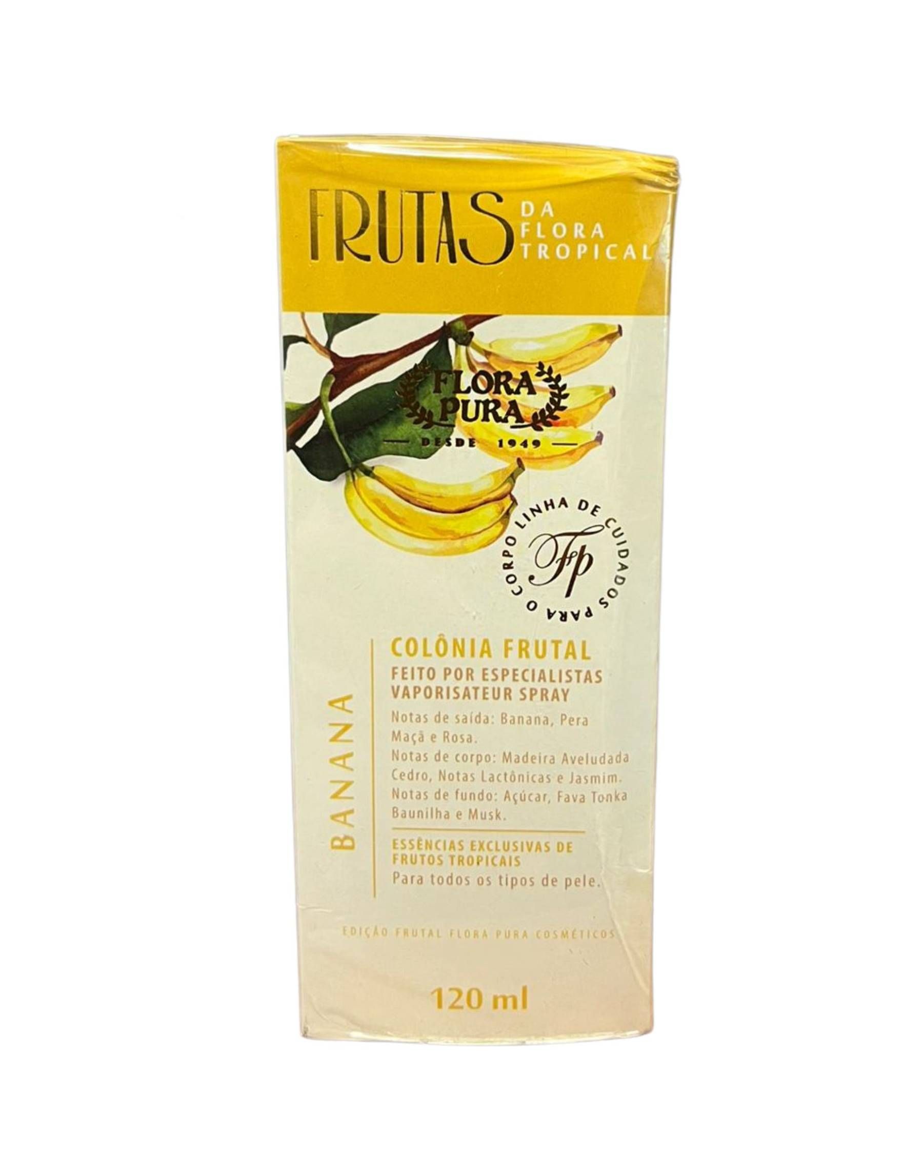 COLÔNIA FRUTAL BANANA FLORA PURA 120ML PERFUME TROPICAL FEMININO