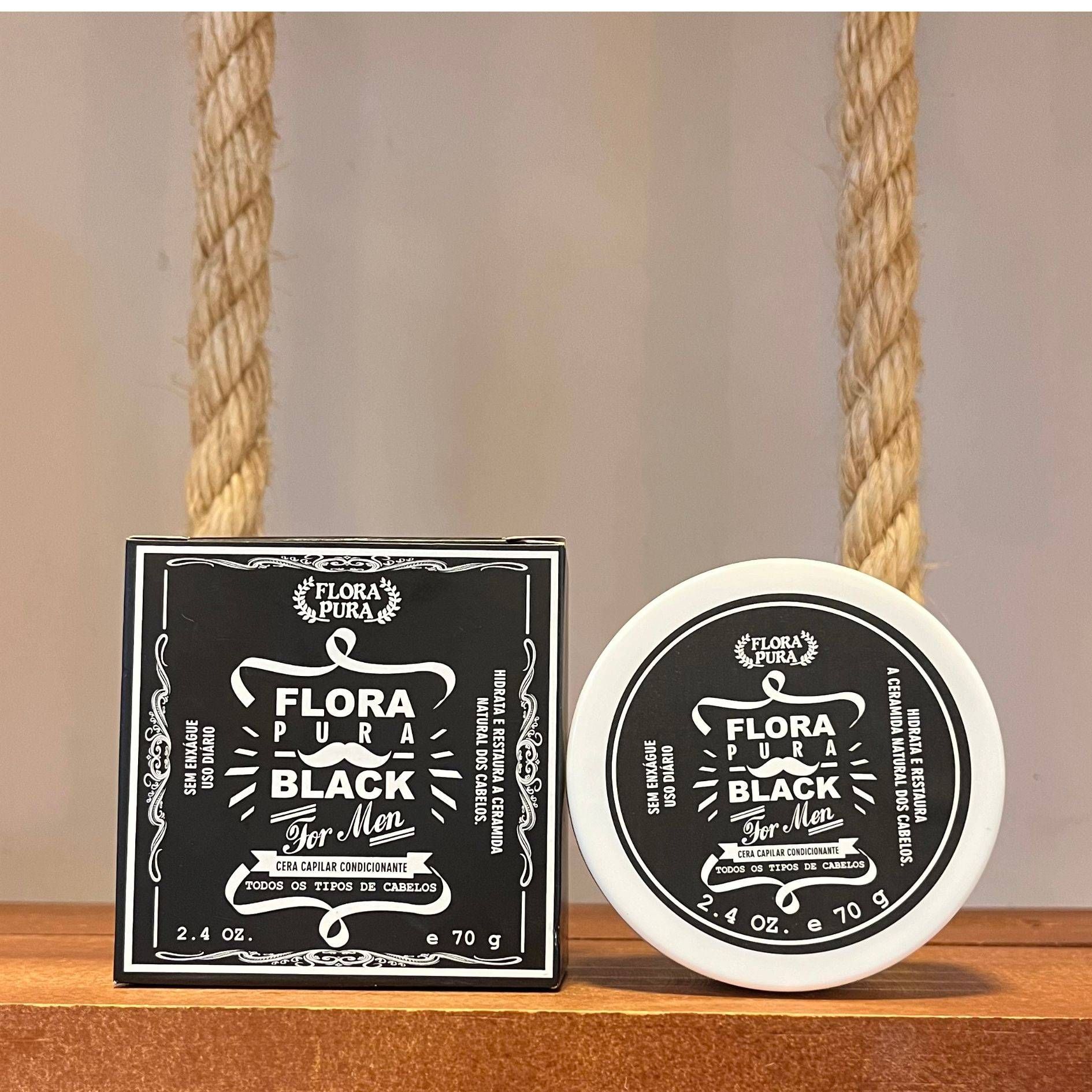 CERA CAPILAR BLACK -70G-FLORA PURA