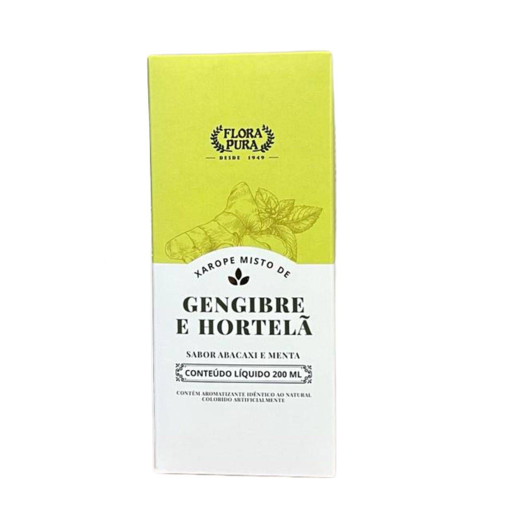 XAROPE GENGIBRE E HORTELA 200 ml Flora Pura