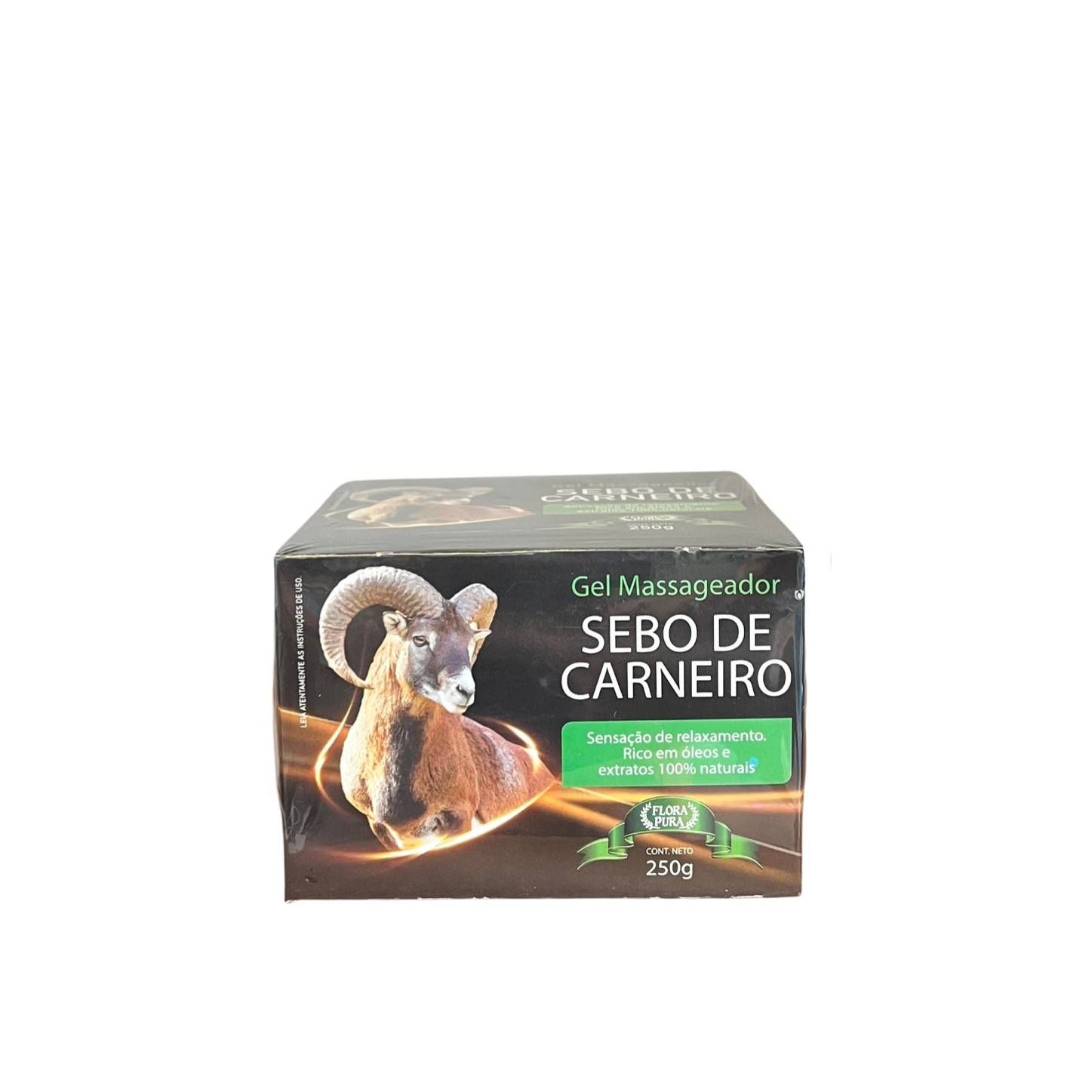 GEL MASSAGEADOR SEBO DE CARNEIRO 250G POTE PRETO