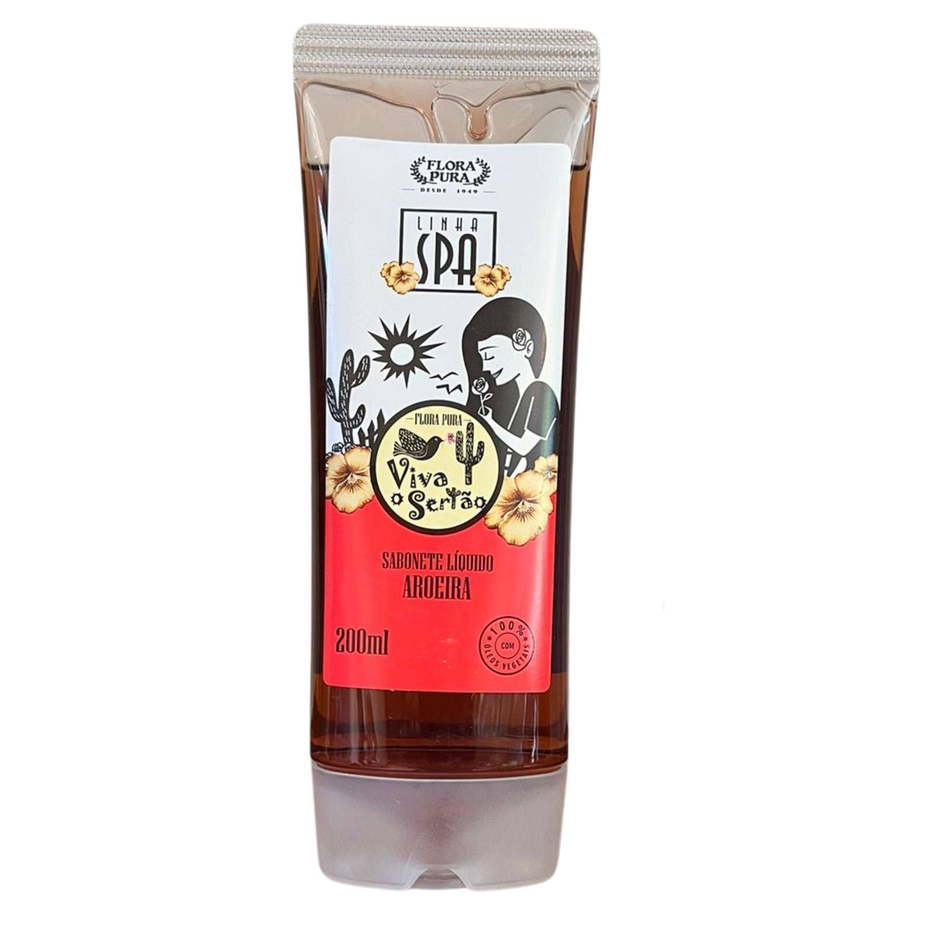 SABONETE LIQUIDO DE AROEIRA -200ML LINHA VIVA O SERTAO
