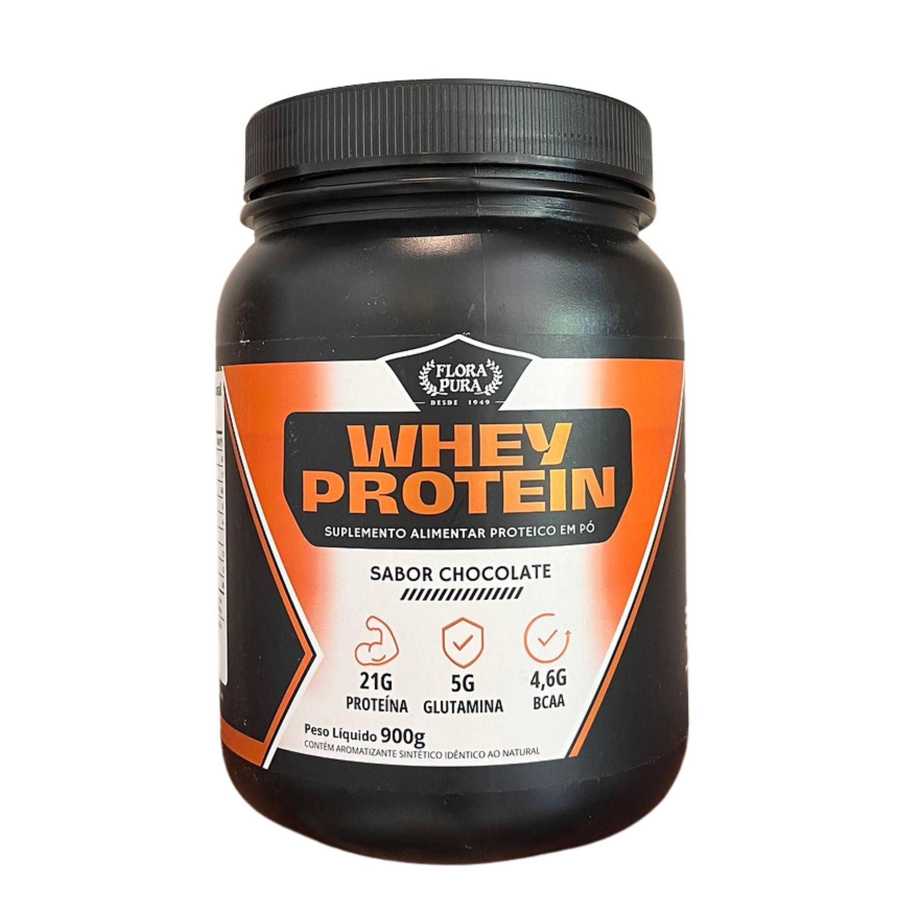 WHEY PROTEIN 900G SABOR CHOCOLATE FLORA PURA