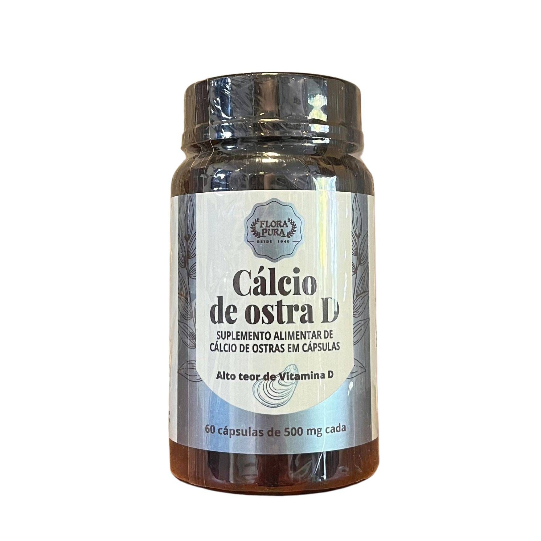 CALCIO DE OSTRA D 500MG COM 60 CAPS