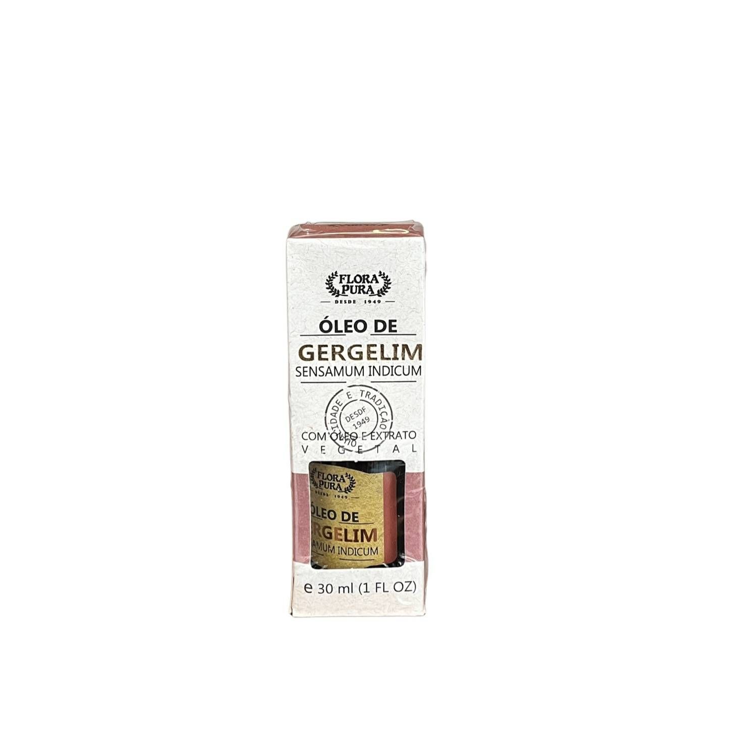 OLEO VEGETAL DE GERGELIM 30ML CONTA GOTA FLORA PURA