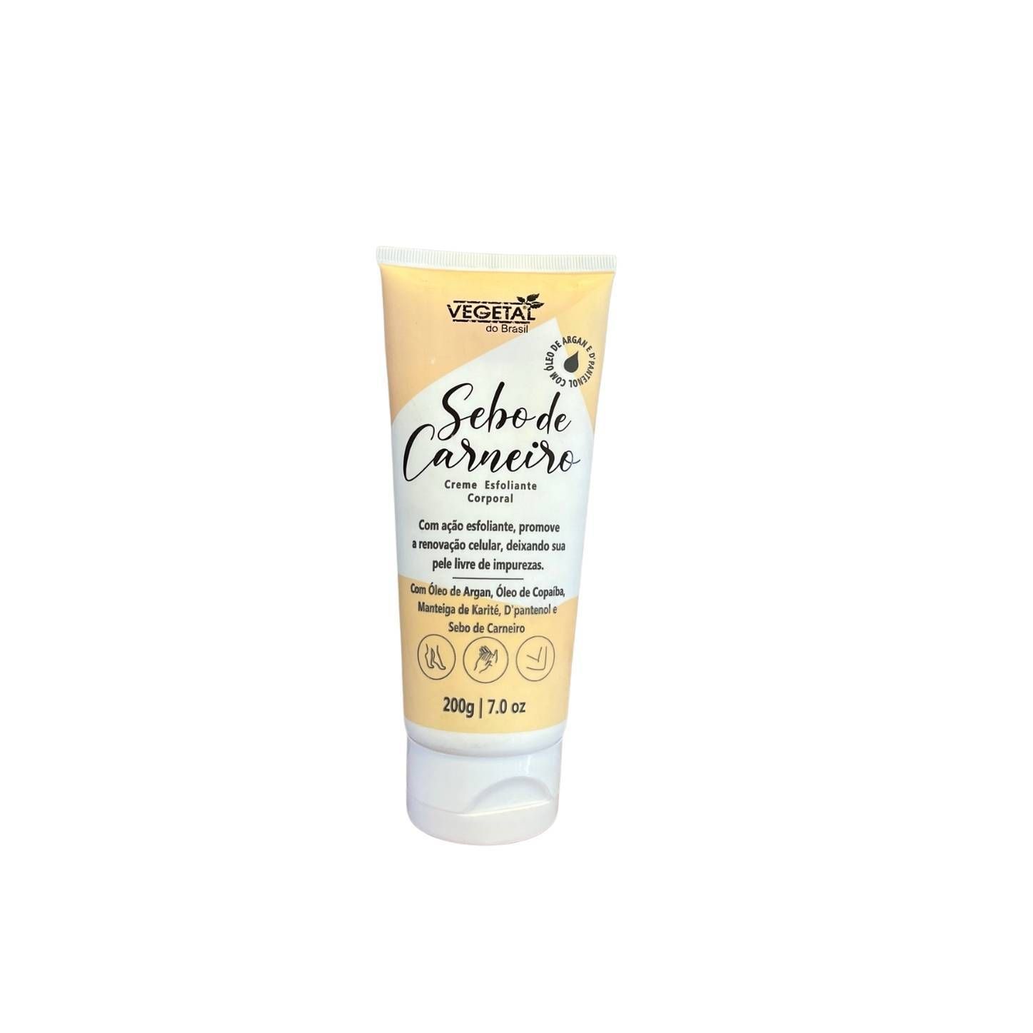 CREME EFOLIANTE CORPORAL SEBO DE CARNEIRO-200G-VEGETAL DO BRASIL