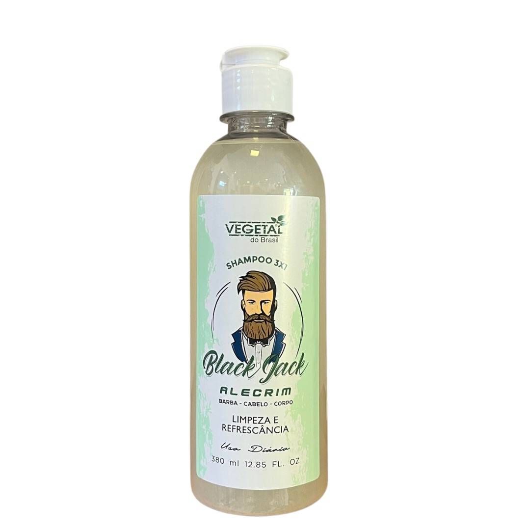 SHAMPOO BLACK JACK ALECRIM-380ML-VEGETAL DO BRASIL