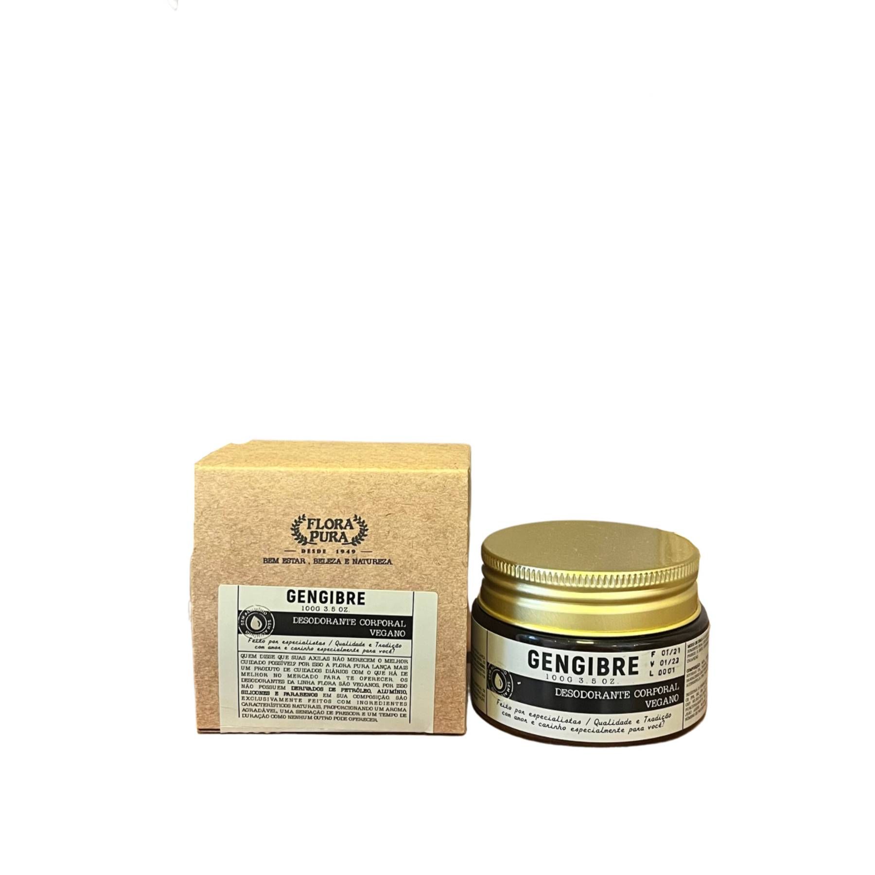 DESODORANTE CORPORAL VEGANO GENGIBRE - 100G