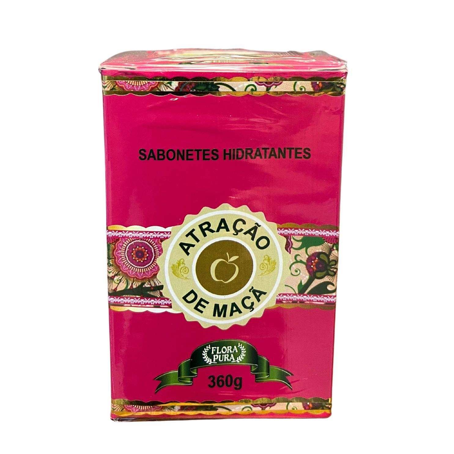 SABONETES HIDRATANTES ATRACAO DE MACA 360G FLORA PURA