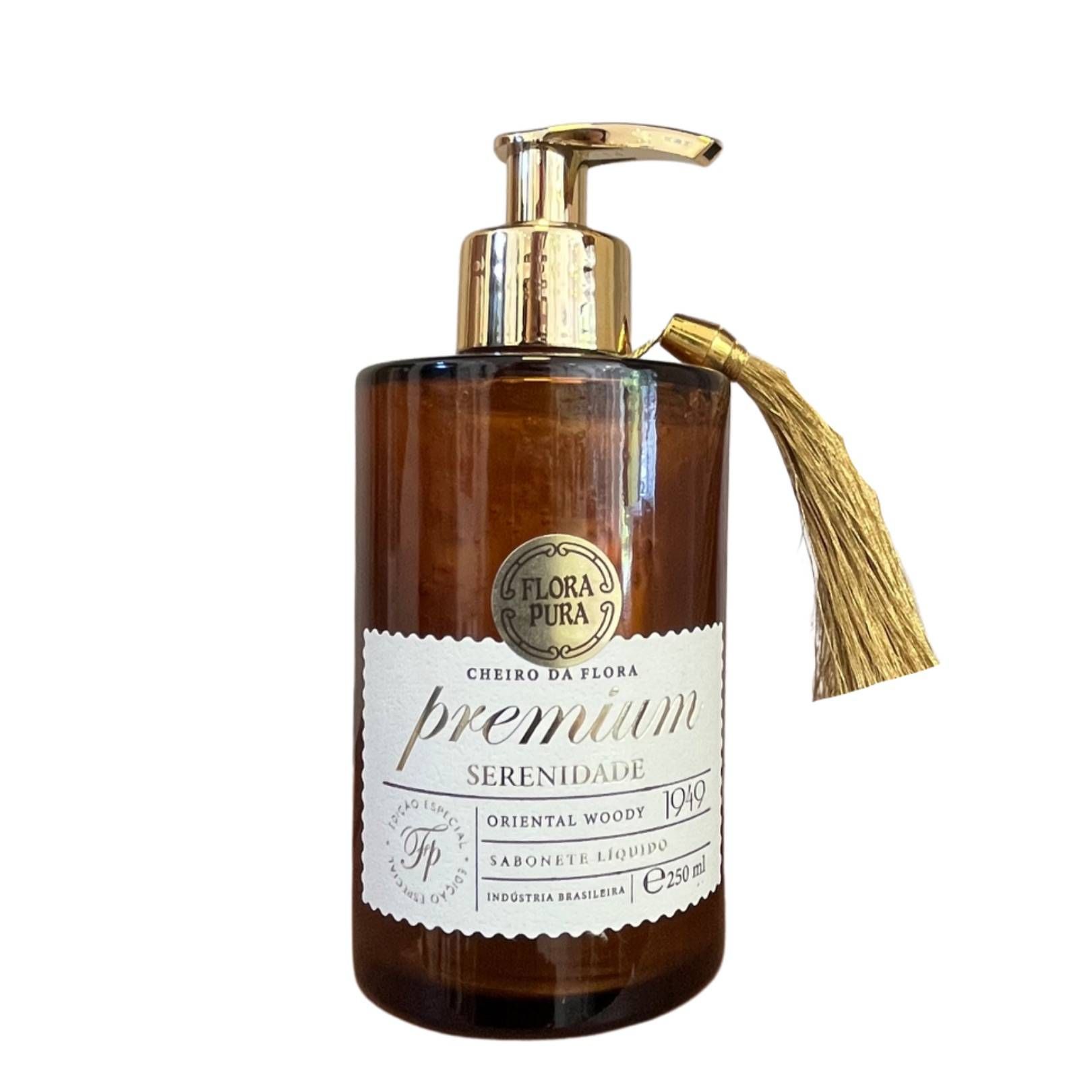 SABONETE LIQUIDO LINHA PREMIUM SERENIDADE 250ML FLORA PURA