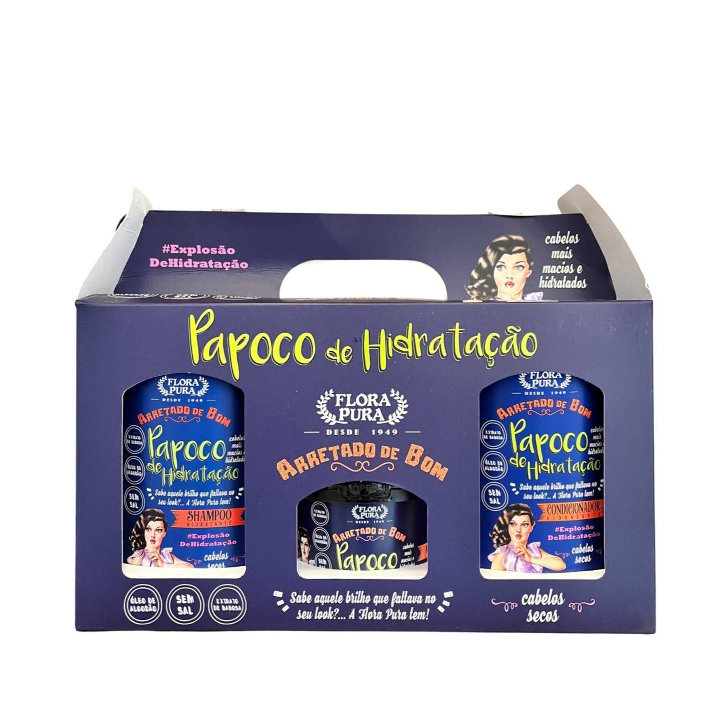 KIT PAPOCO DE HIDRATACAO FLORA PURA