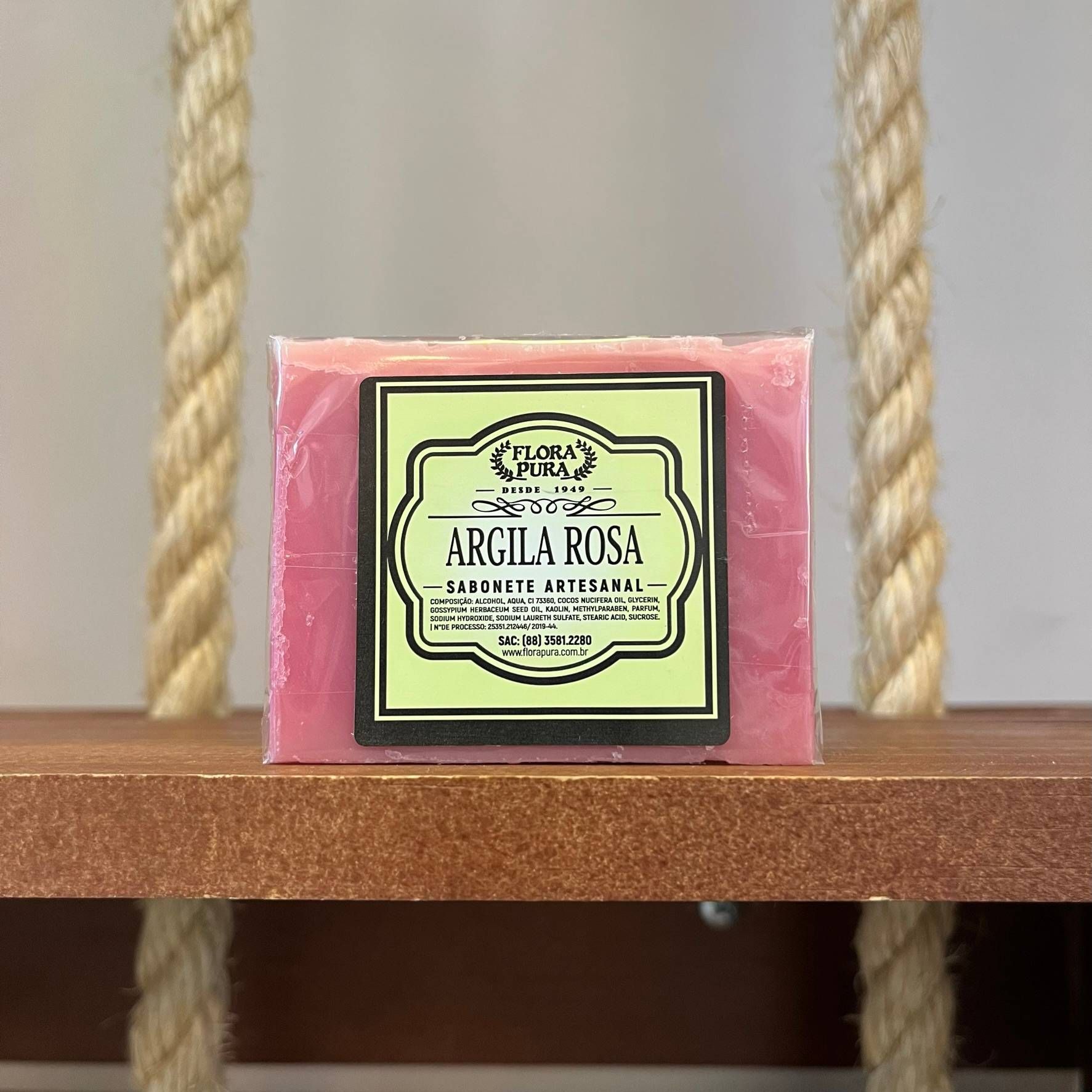 SABONETE VEGETAL ARGILA ROSA 1000G