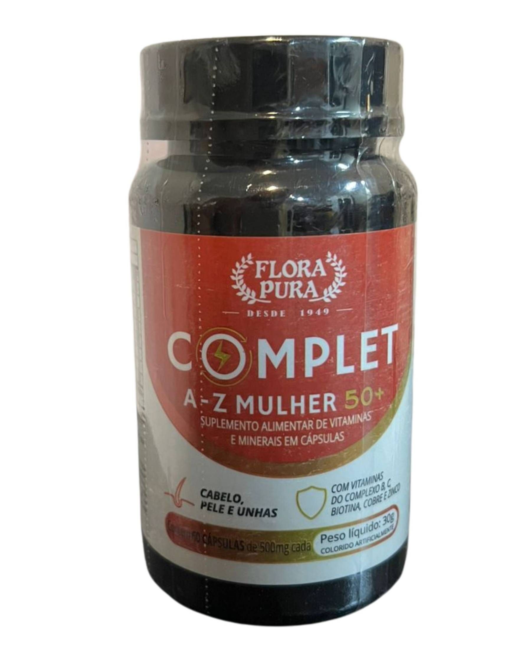 COMPLET A-Z MULHER 50+ CAPS FLORA PURA