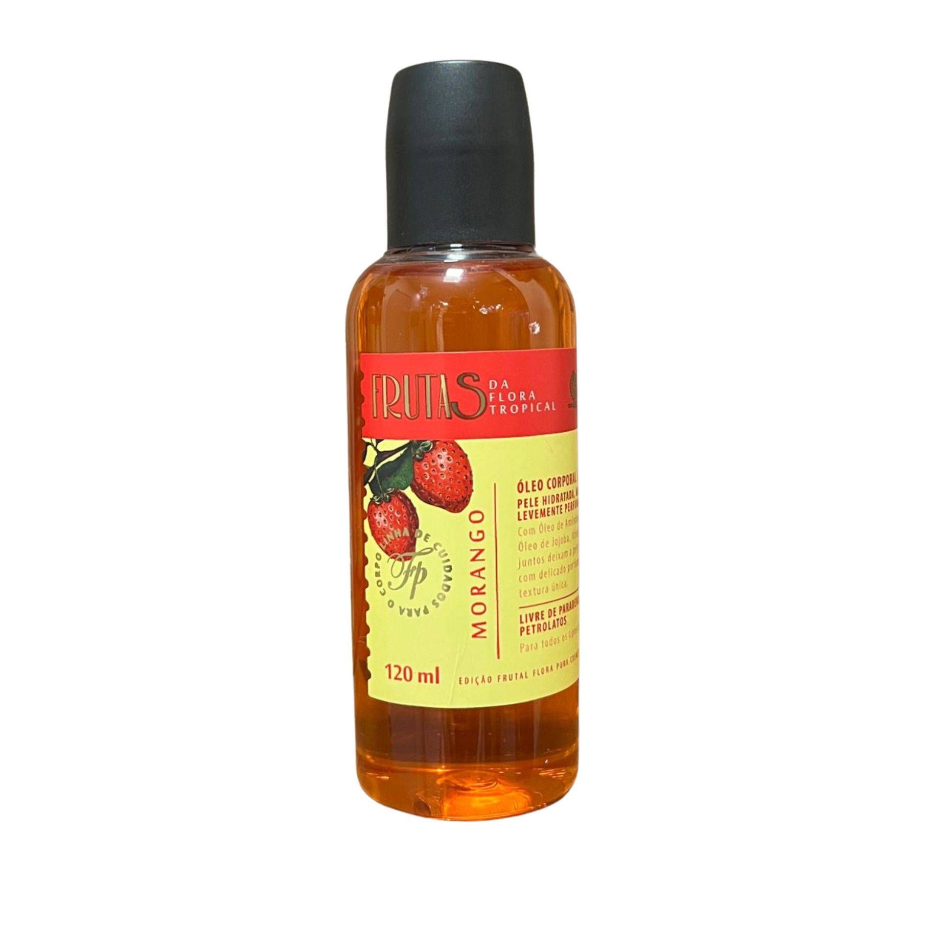 OLEO CORPORAL FRUTAL MORANGO 120ML FLORA PURA