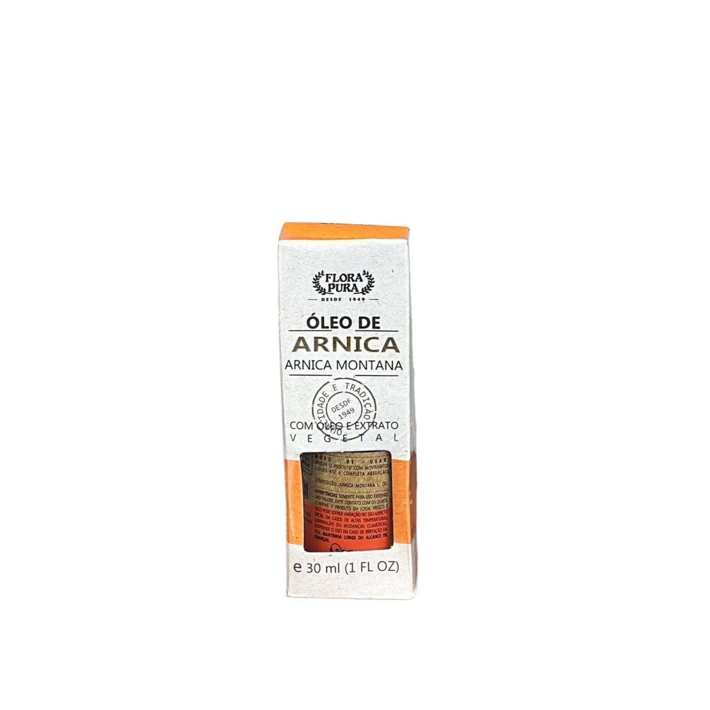 OLEO VEGETAL DE ARNICA 30ML CONTA GOTA FLORA PURA