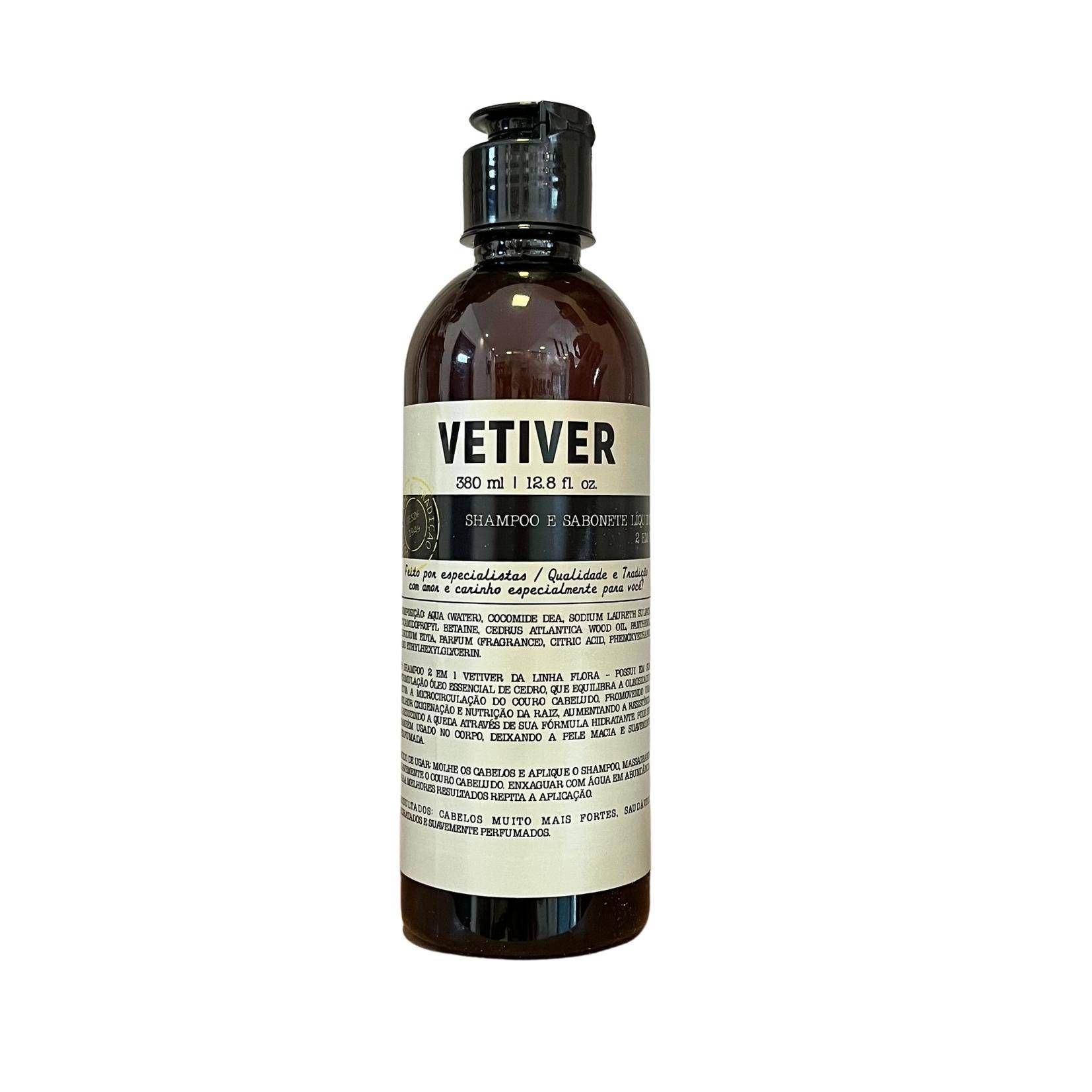 SHAMPOO VETIVER LINHA FLORA-380ML-FLORA PURA