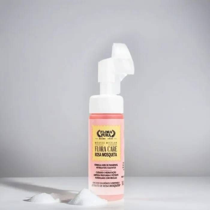 MOUSSE MICELAR FLORA CARE ROSA MOSQUETA 160ML FLORAPURA FACIAL