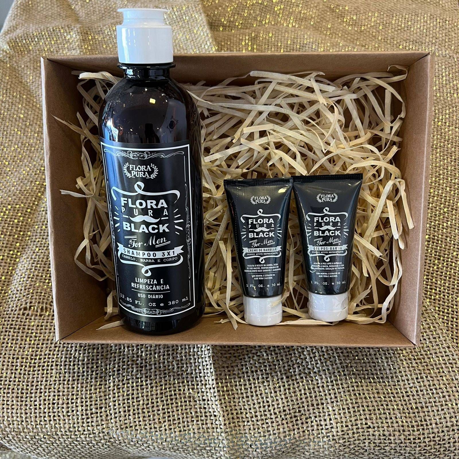 Kit Black Shampoo + Barba - presente