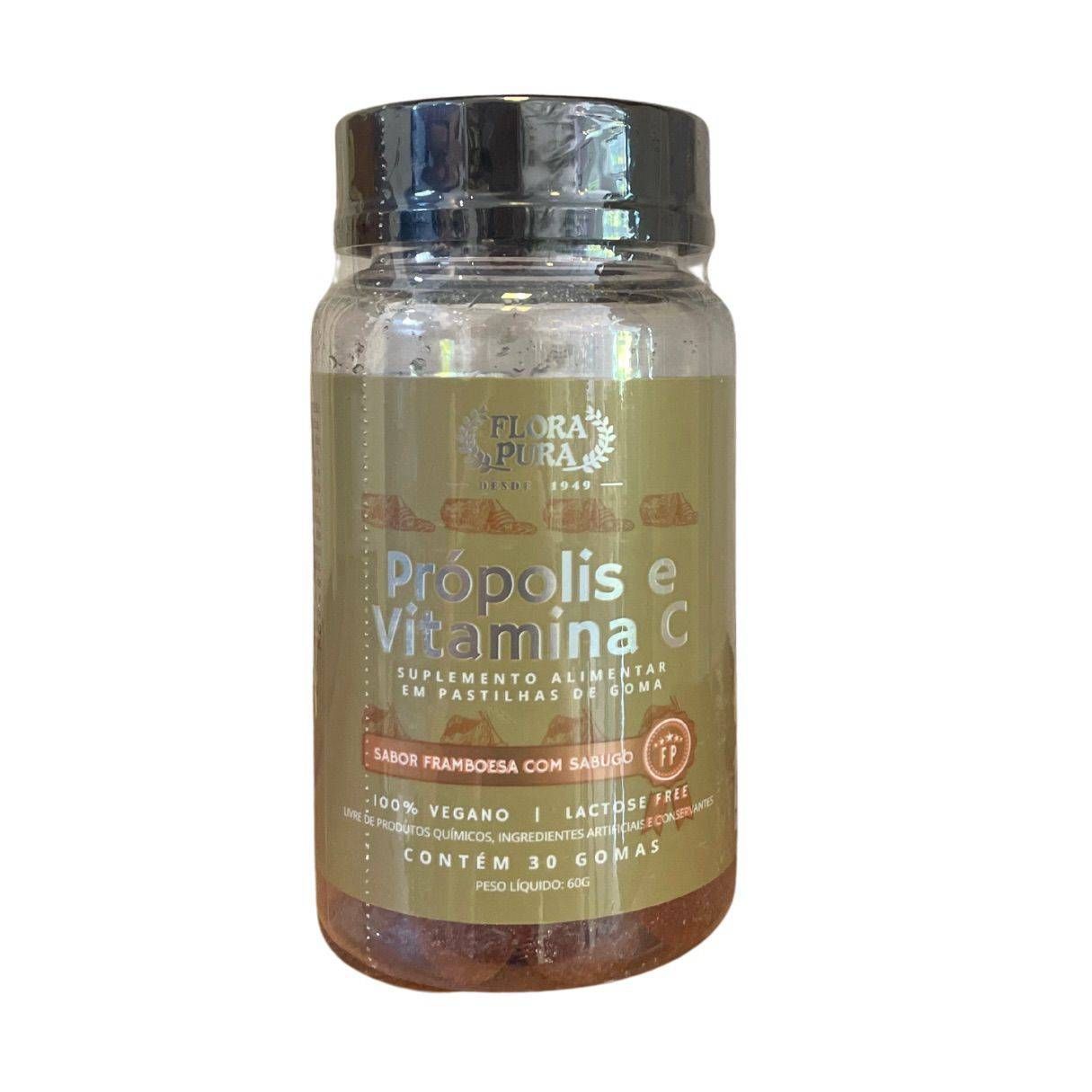 PROPOLIS E VITAMINA C GOMA 30 UNID FLORA PURA
