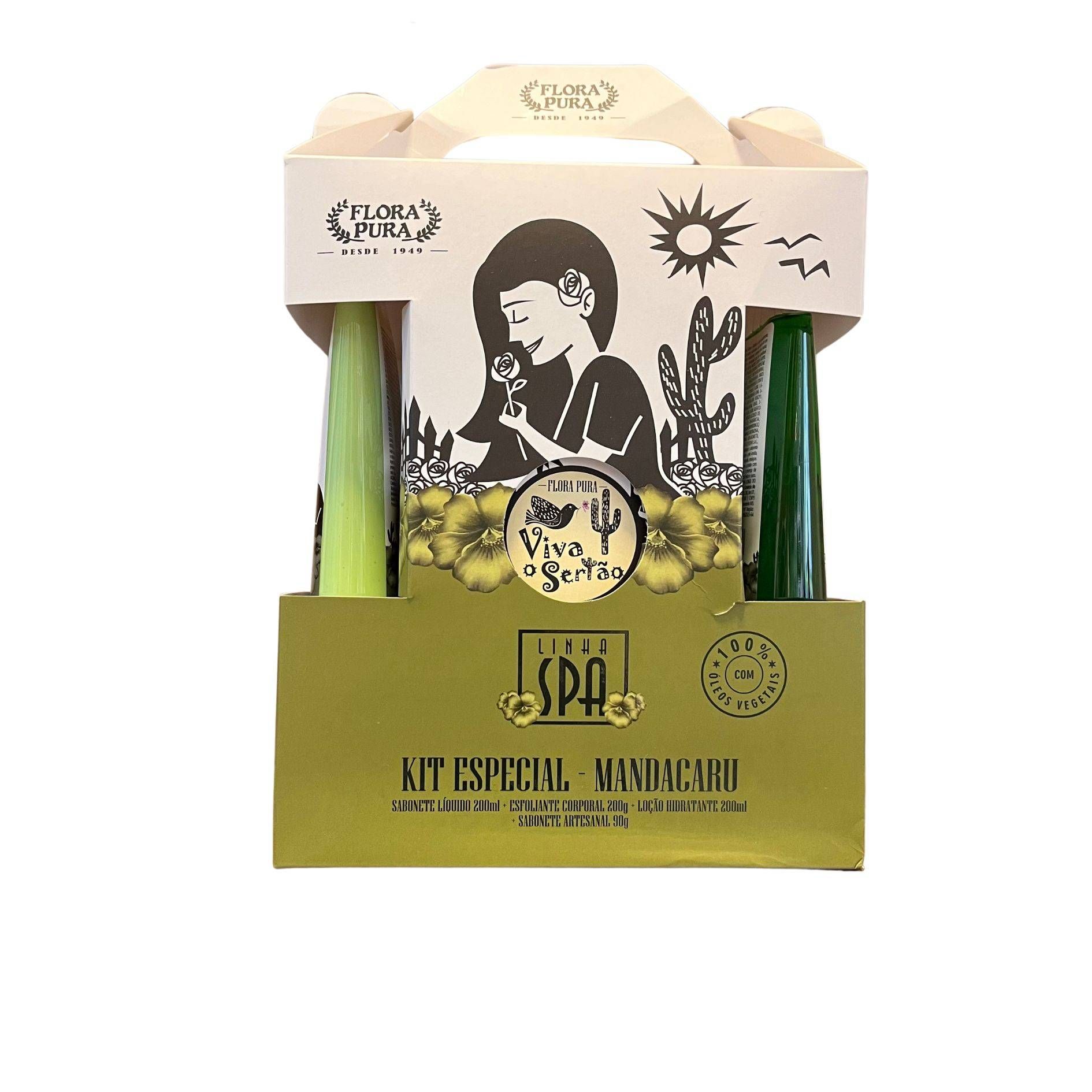 KIT ESPECIAL DE MANDACARU LINHA SPA VIVA O SERTAO-FLORA PURA