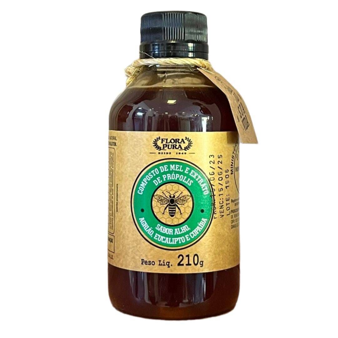 COMPOSTO MEL EXT. PROPOLIS,ALHO,AGRIAO,EUCALIP E COPAIBA 210G