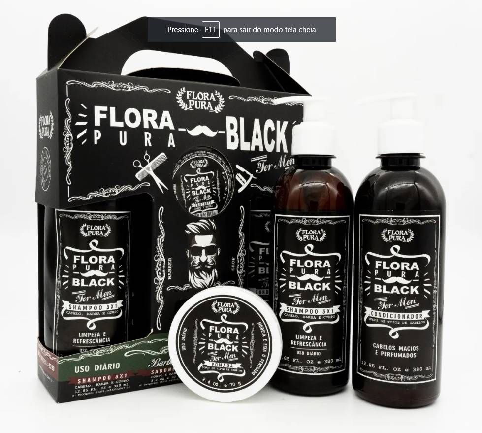 KIT BLACK FOR MEN FLORA PURA