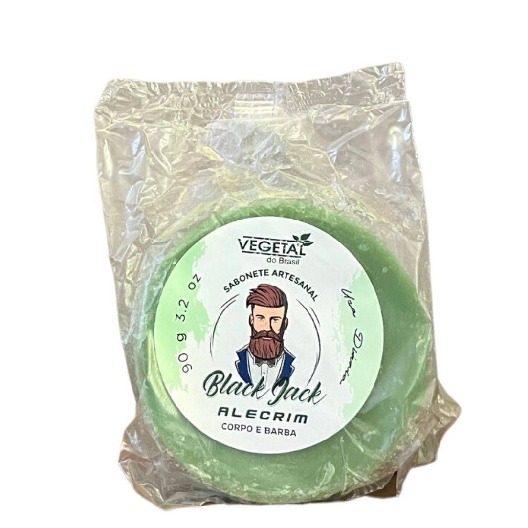 SABONETE ARTESANAL BLACK JACK ALECRIM- 90G- VEGETAL DO BRASIL