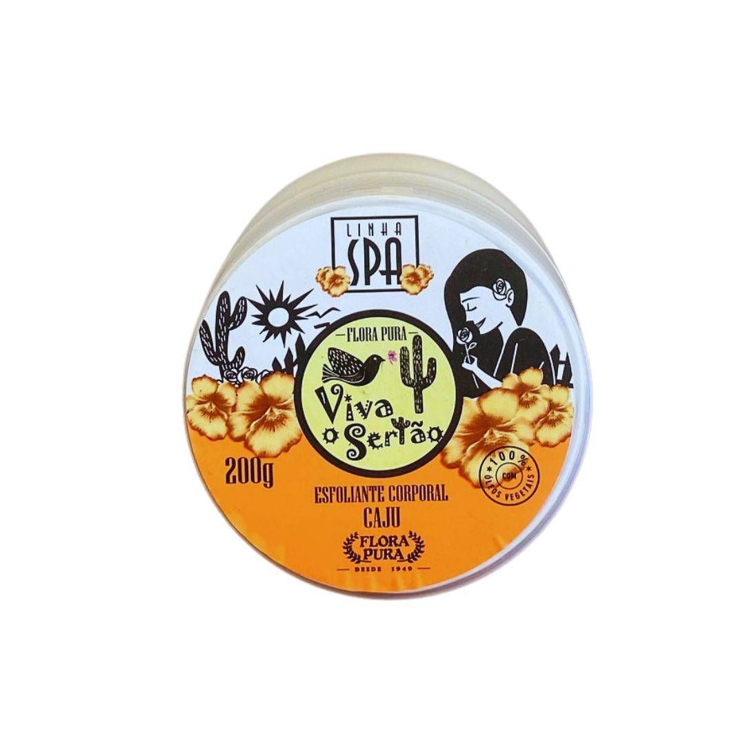GEL ESFOLIANTE CORPORAL DE CAJU 200G LINHA VIVA O SERTAO