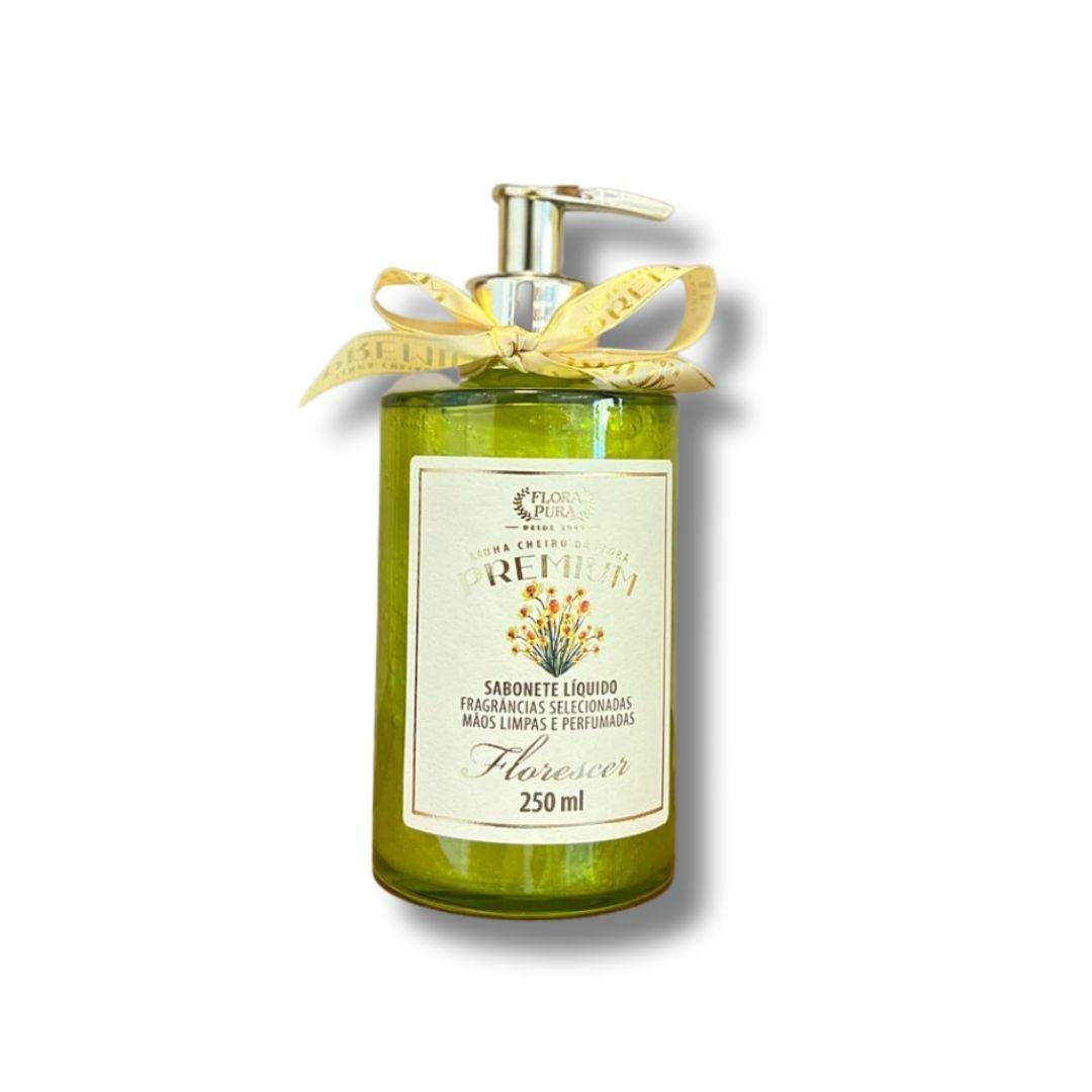 SABONETE LIQUIDO LINHA PREMIUM FLORESCER-250ML- FLORA PURA
