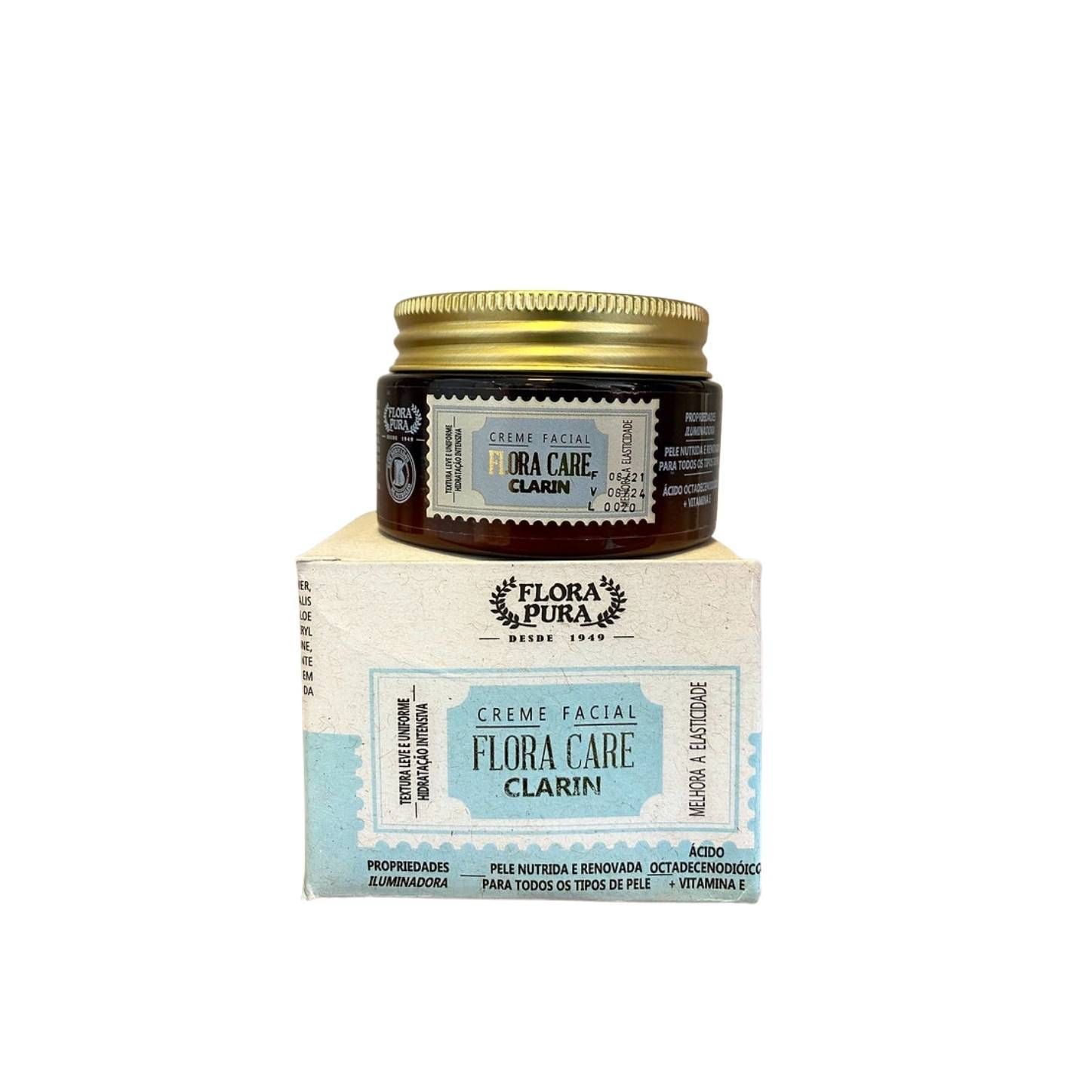 CREME HIDRATANTE FACIAL CLARIN 100G FLORA CARE