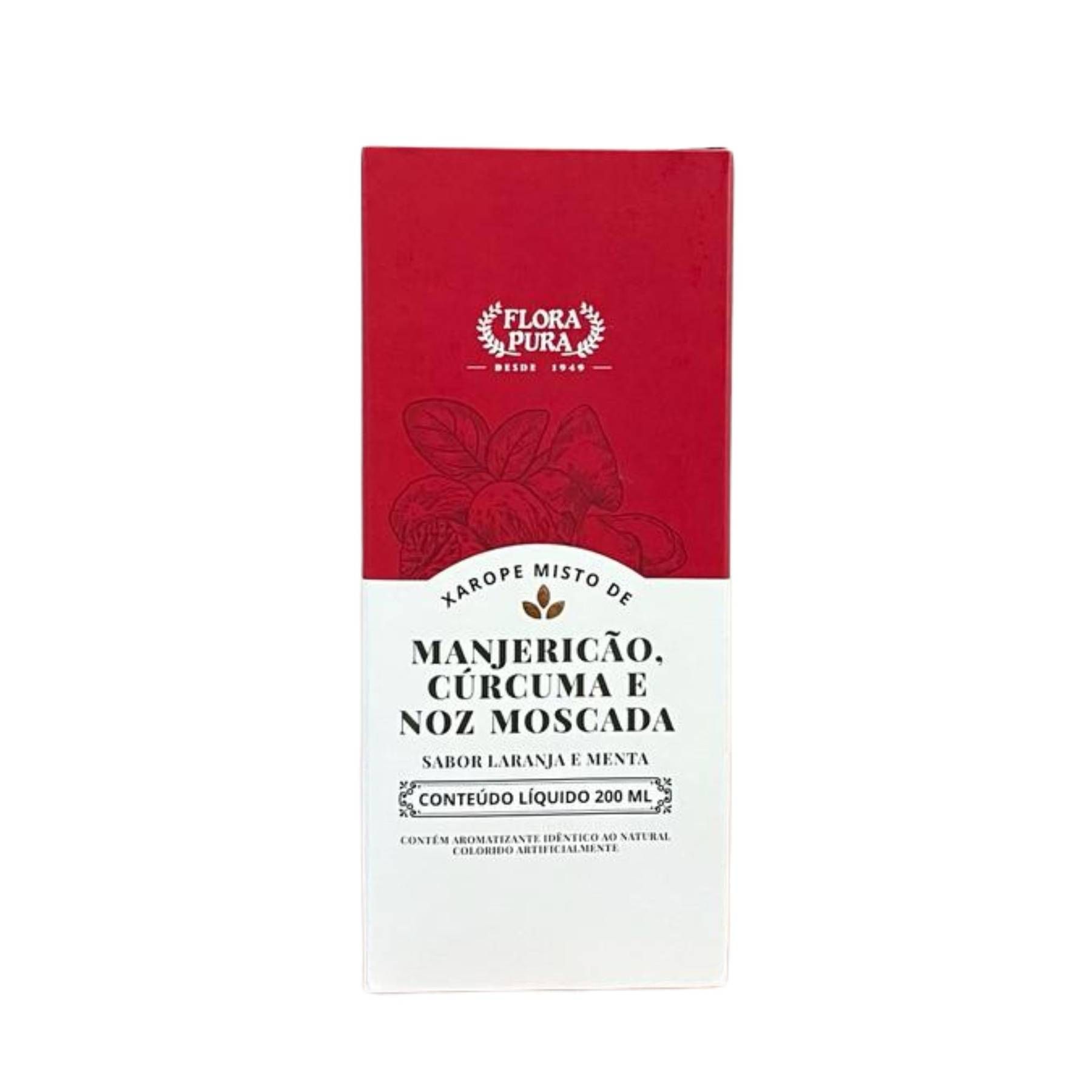 XAROPE MANJERICAO, CURCUMA E NOZ MOSCADA 200ML FP