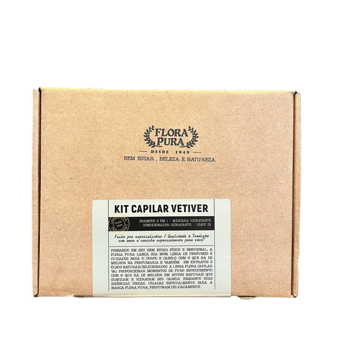 KIT CAPILAR VETIVER LINHA FLORA - FLORA PURA