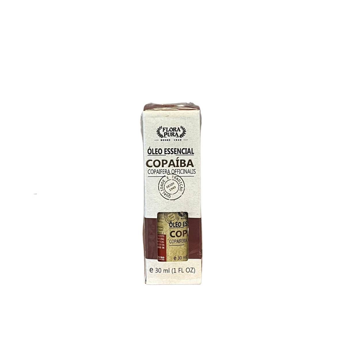 OLEO ESSENCIAL DE COPAIBA 30ML CONTA GOTA FLORA PURA