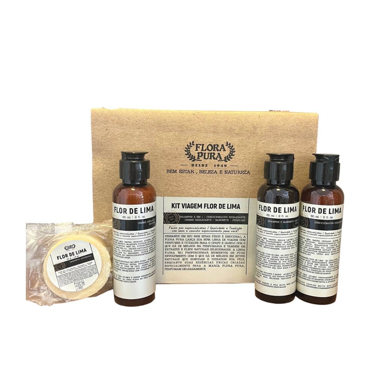 KIT VIAGEM FLOR DE LIMA - FLORA PURA