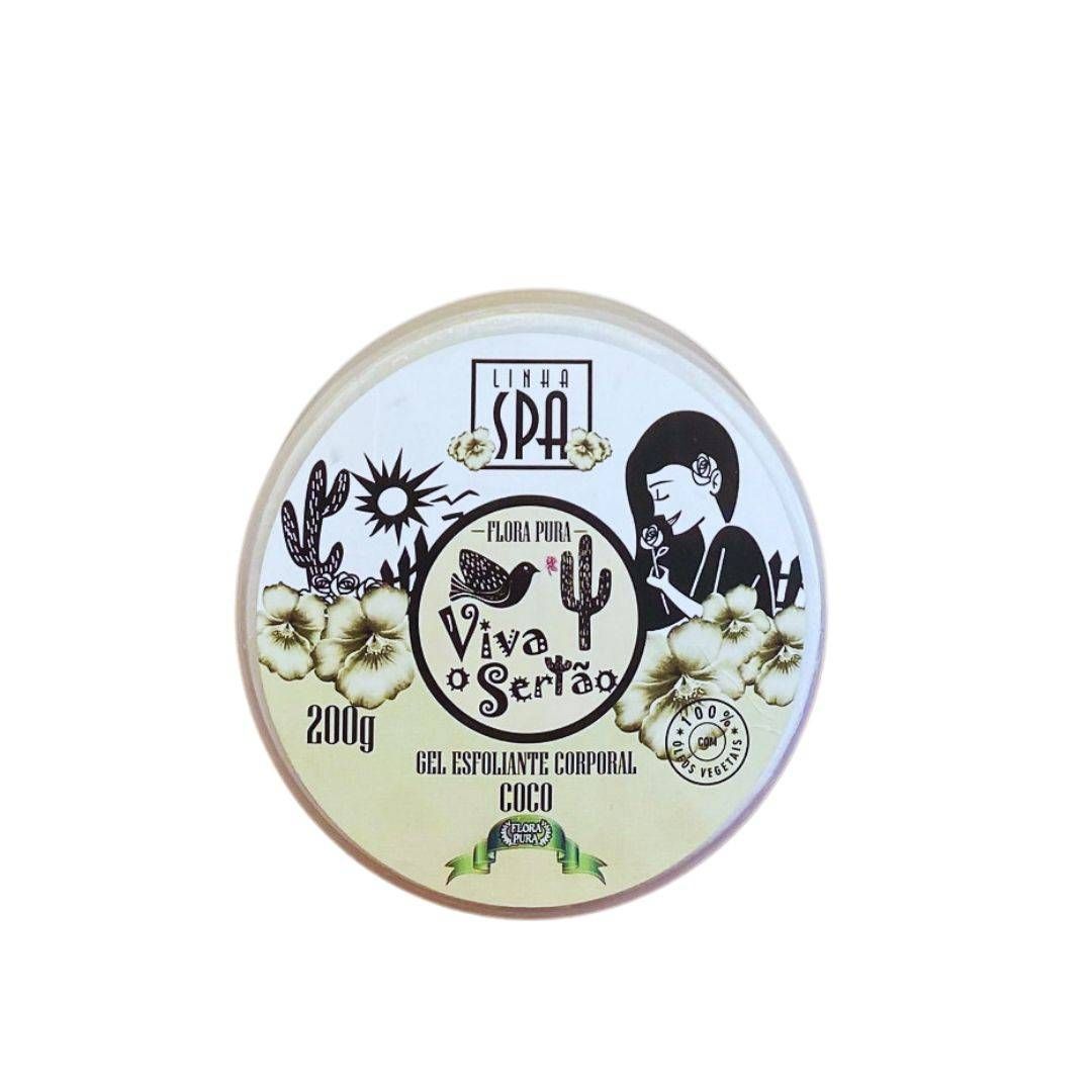 GEL ESFOLIANTE CORPORAL DE COCO 200G LINHA VIVA O SERTAO