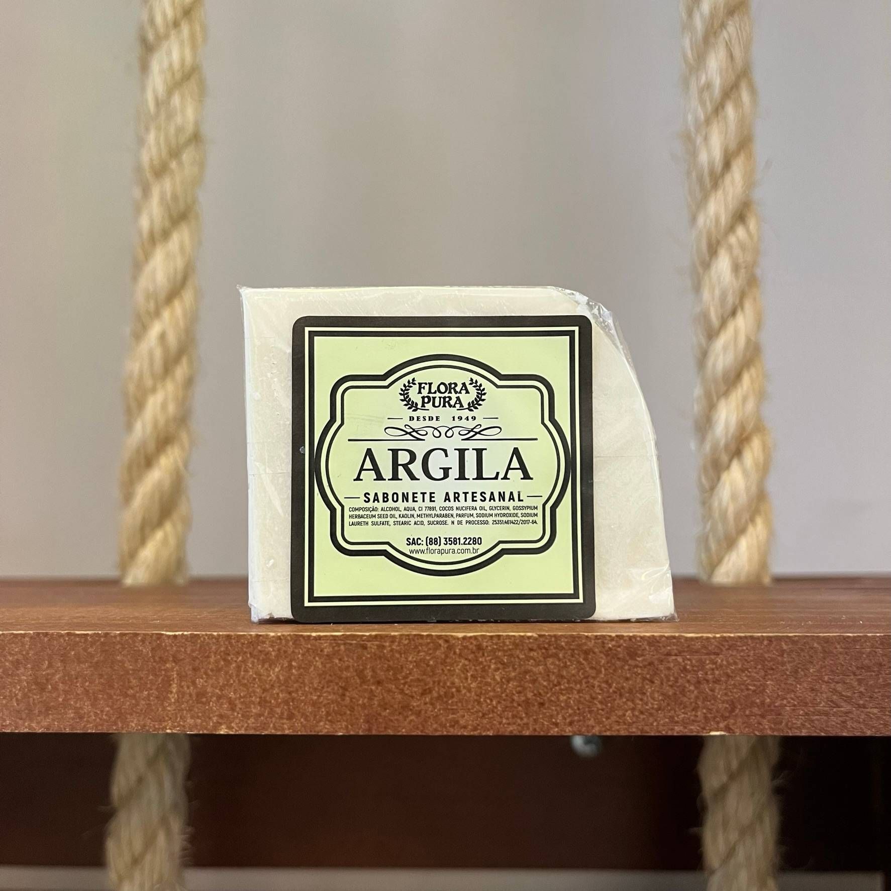 SABONETE VEGETAL ARGILA BRANCA 1000G