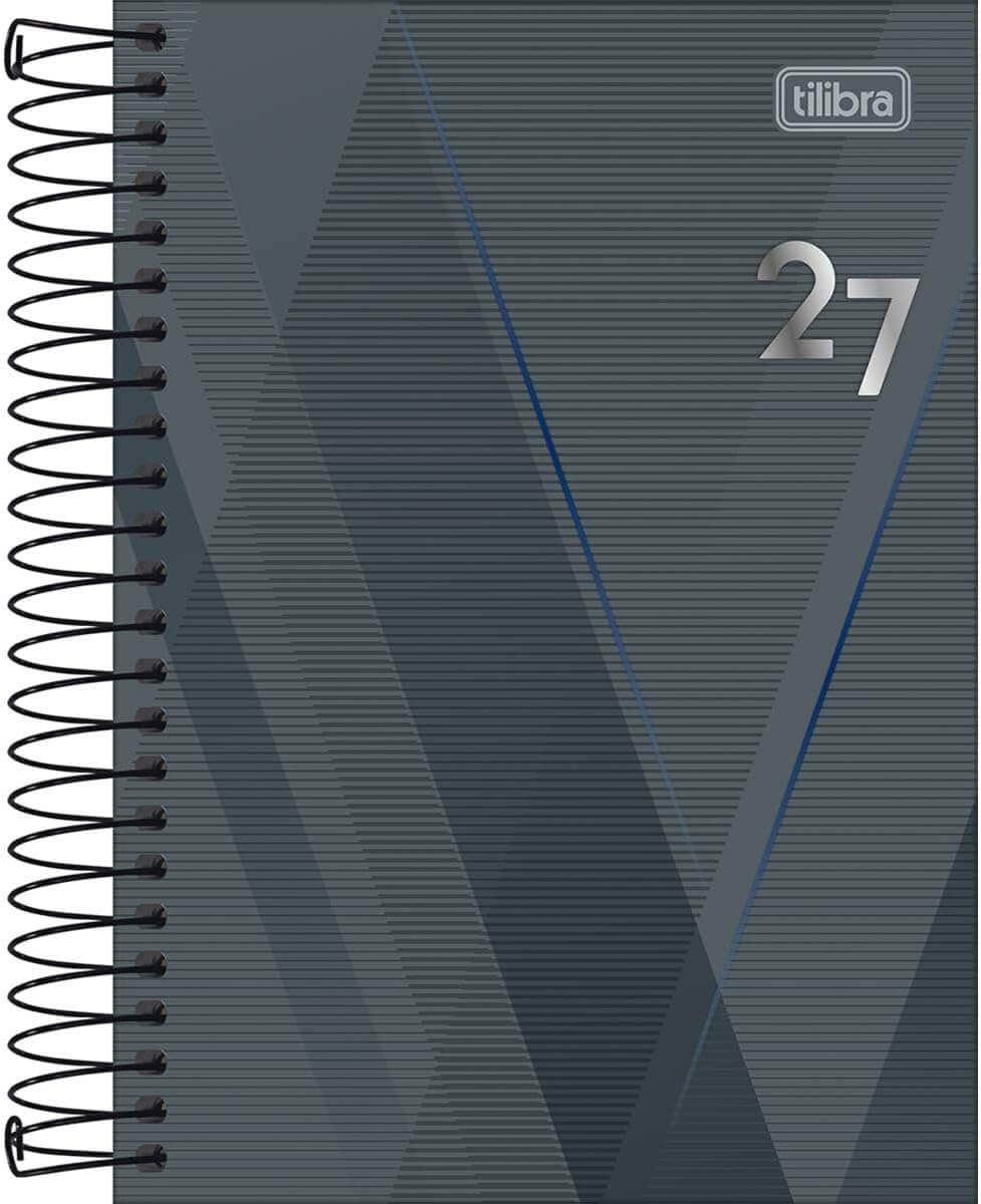 Agenda Espiral Diária 12,9 x 18,7 cm Spot 2027 - Preta e Azul - Tilibra