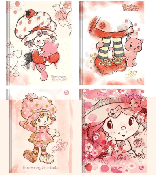  Caderno Brochura Moranguinho Colegial 160 Folhas - Animativa 