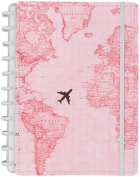 Caderno Inteligente By Gocase Mapa Mundi Rosa A4 - 