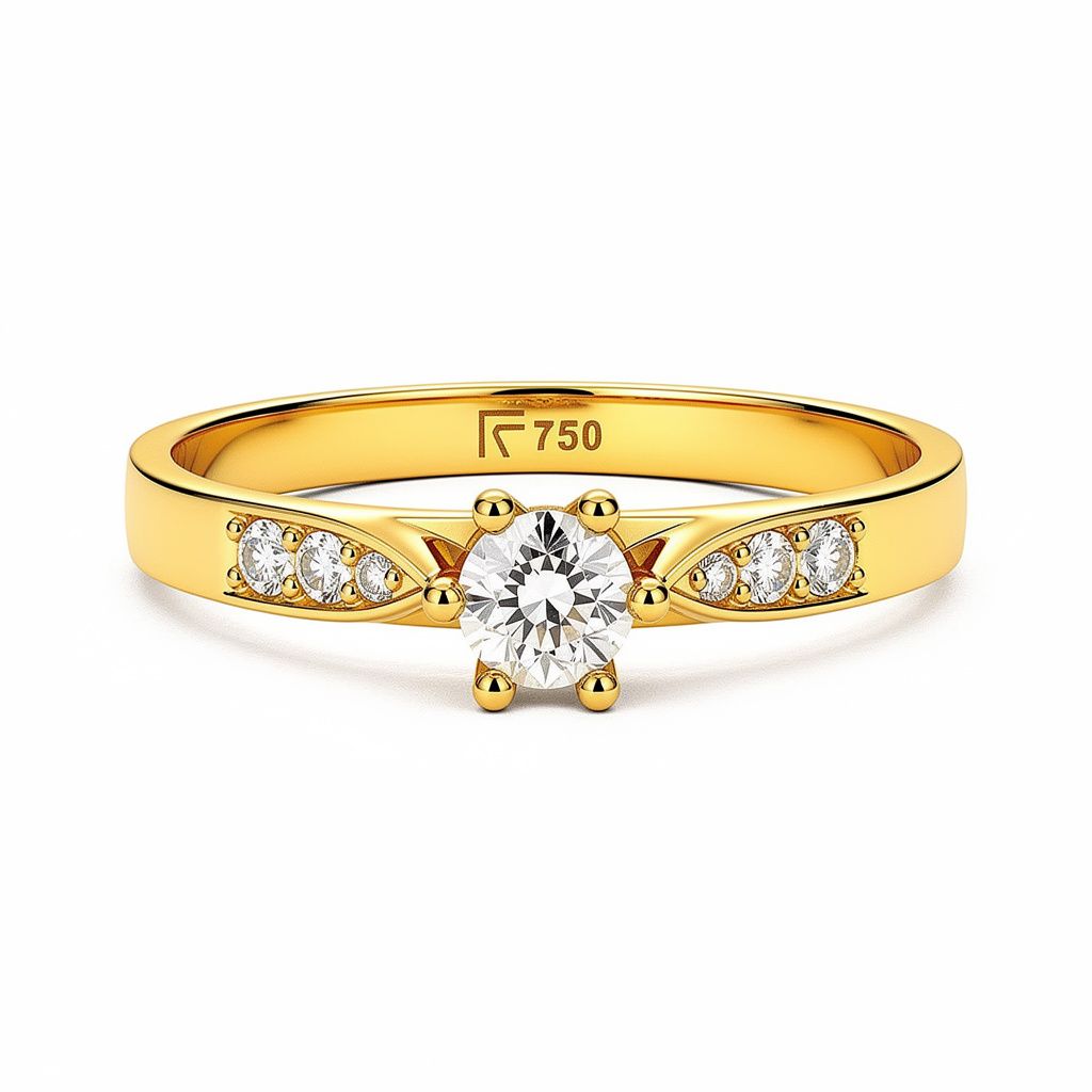 Anel Solitário FR ALICE - Diamante 15 Pontos