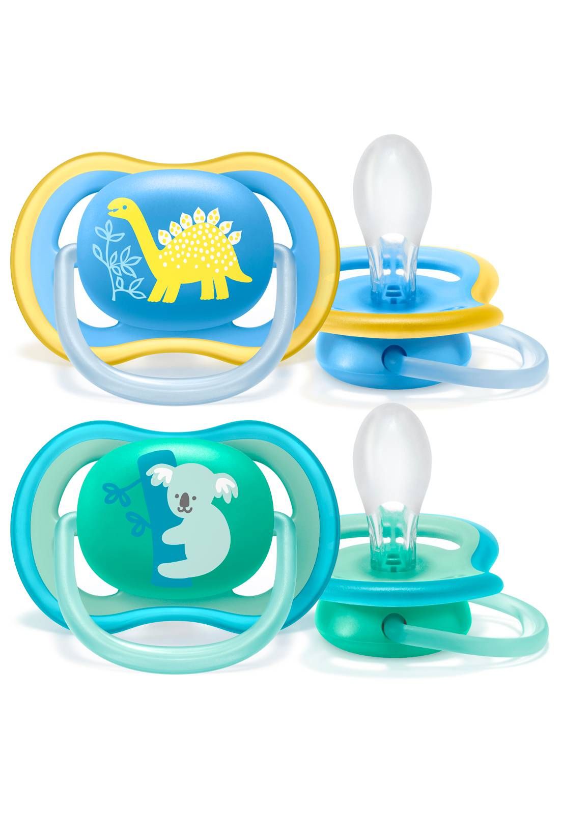 CHUPETAS AVENT SILICONE MENINO 18 MESES+ KIT 2UN + ESTOJO