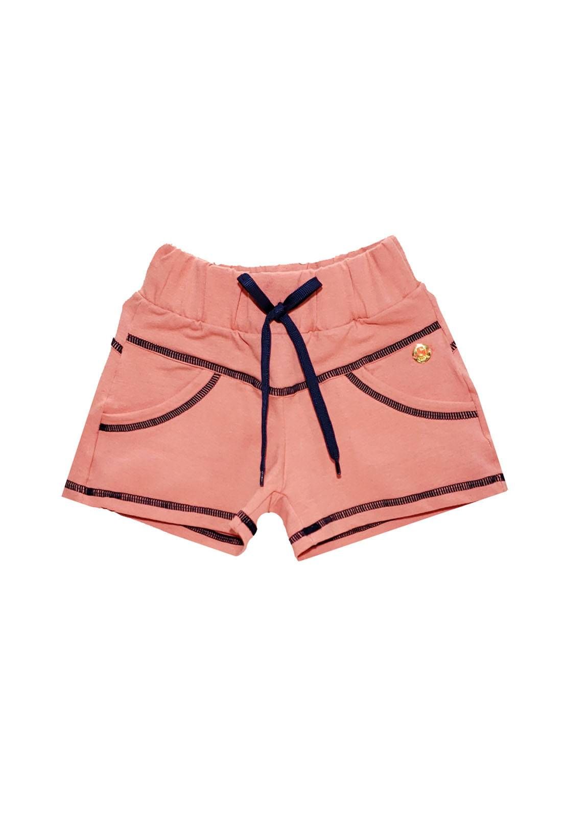 Short Infantil Feminino GAN-K Coral Cor:Coral;Tamanho:2;Modelo:GKSH01