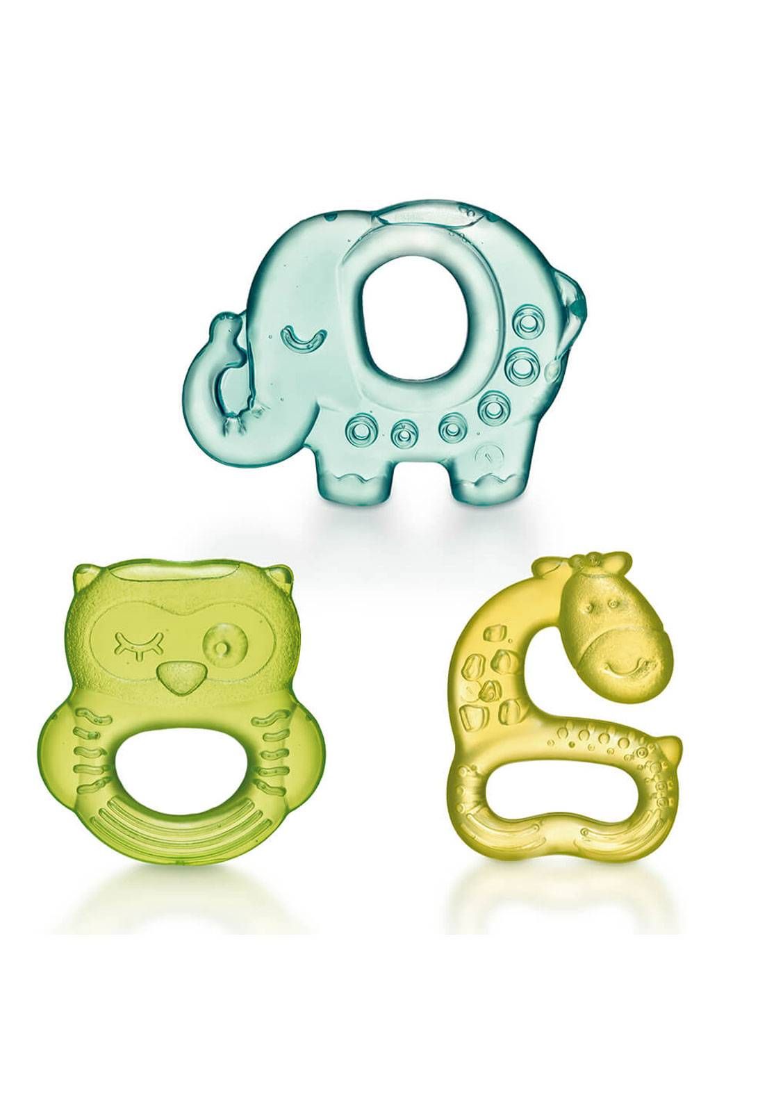 MORDEDOR PARA BEBÊ MACIO RESFRIÁVEL COM ÁGUA ZOO FRIENDS AZUL 0% BPA MULTIKIDS - BB140