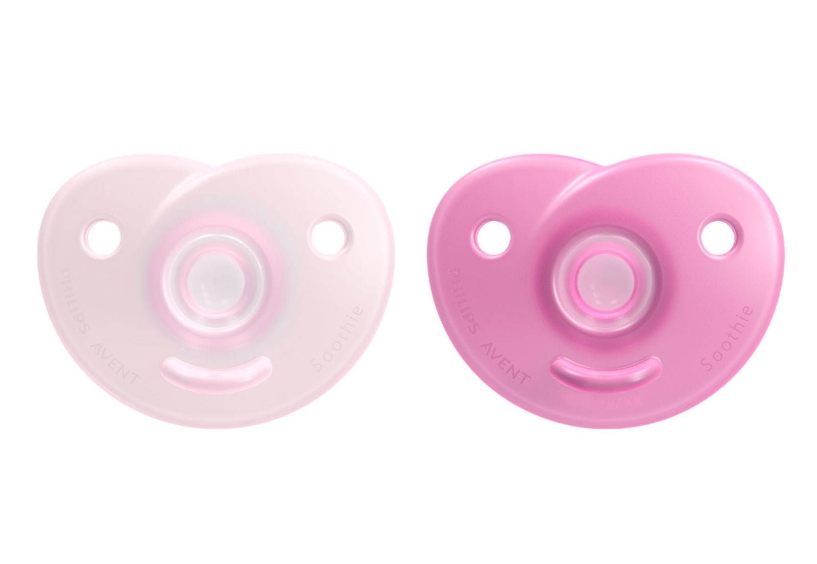 KIT 2 CHUPETAS AVENT SOOTHIE URSINHO 0% BPA - 0-6 MESES-ROSA-PHILIPS AVENT
