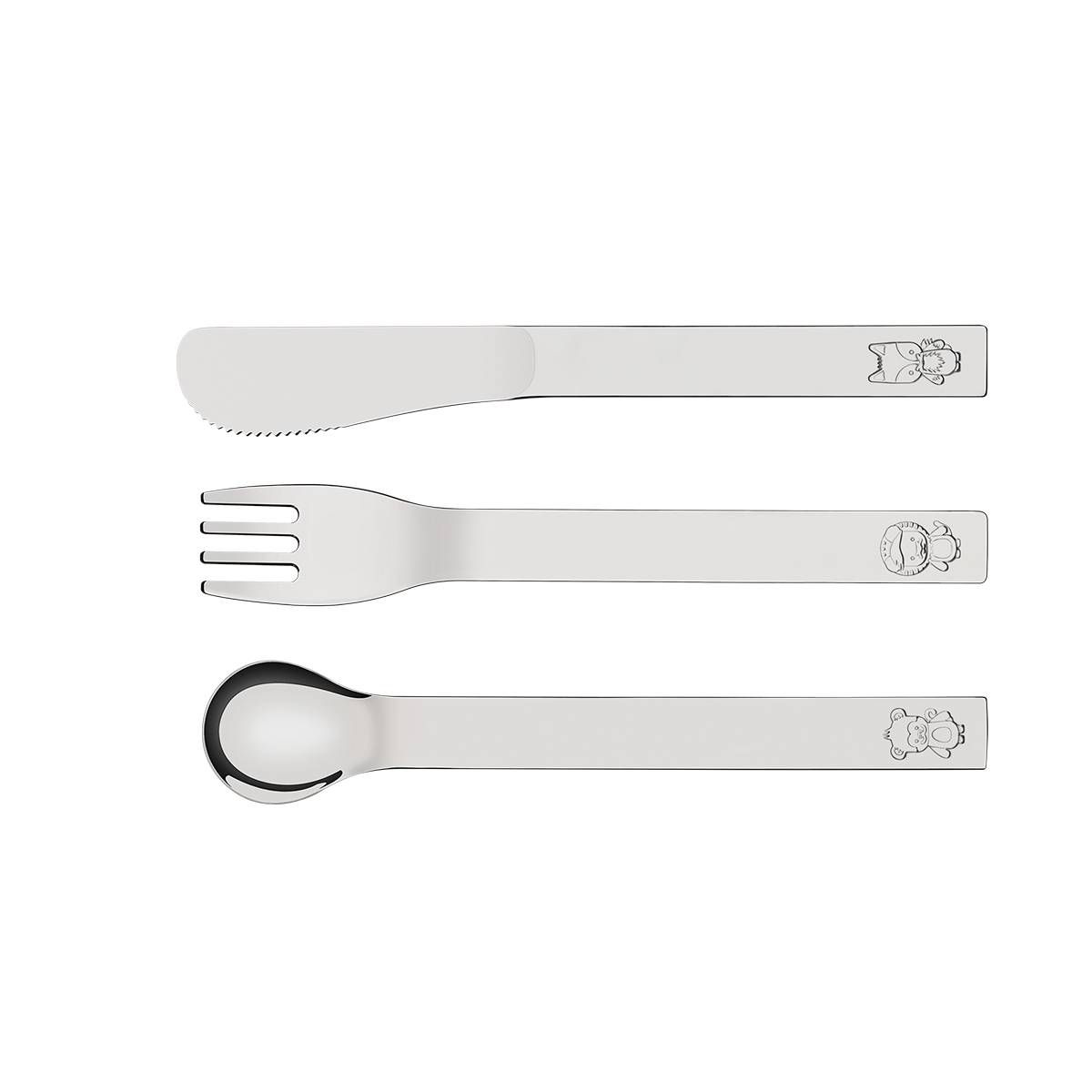 JOGO TALHERES INFANTIL TRAMONTINA INTRODUÇÃO ALIMENTAR INOX