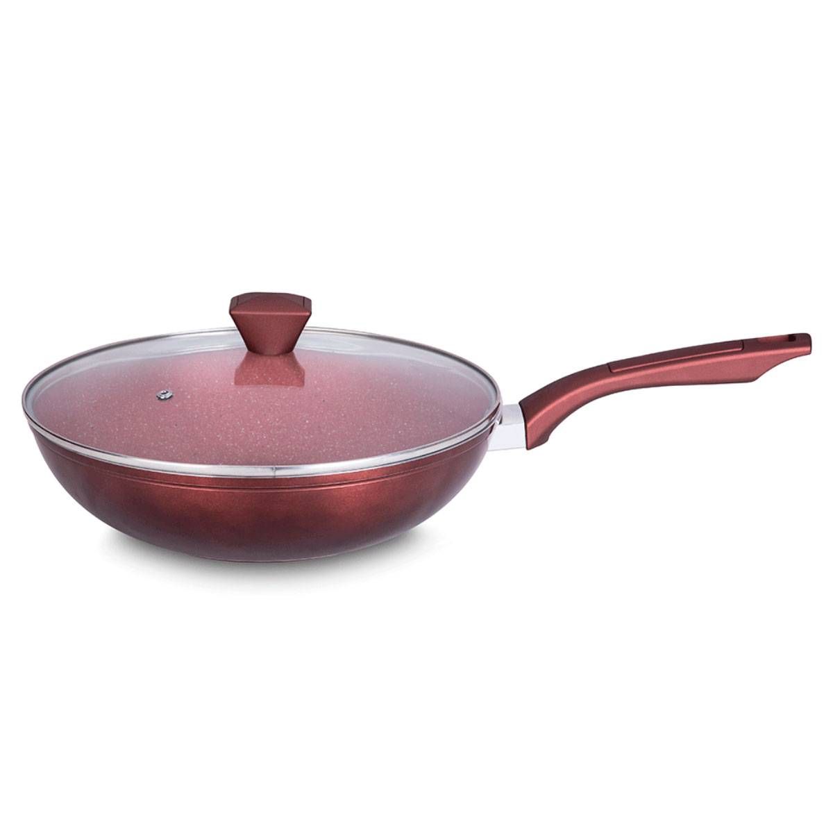 FRIGIDEIRA DE CERAMICA INDUÇÃO ANTIADERENTE GRANDE COM TAMPA