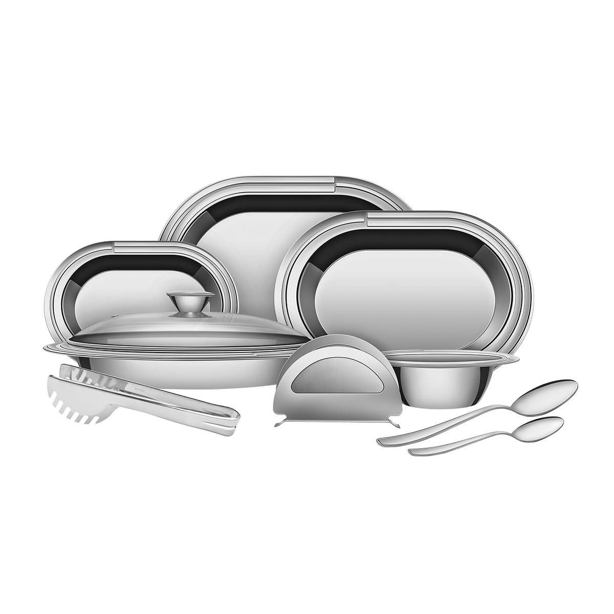 JOGO AÇO INOX PARA SERVIR TRAMONTINA 10 PÇS CICLO