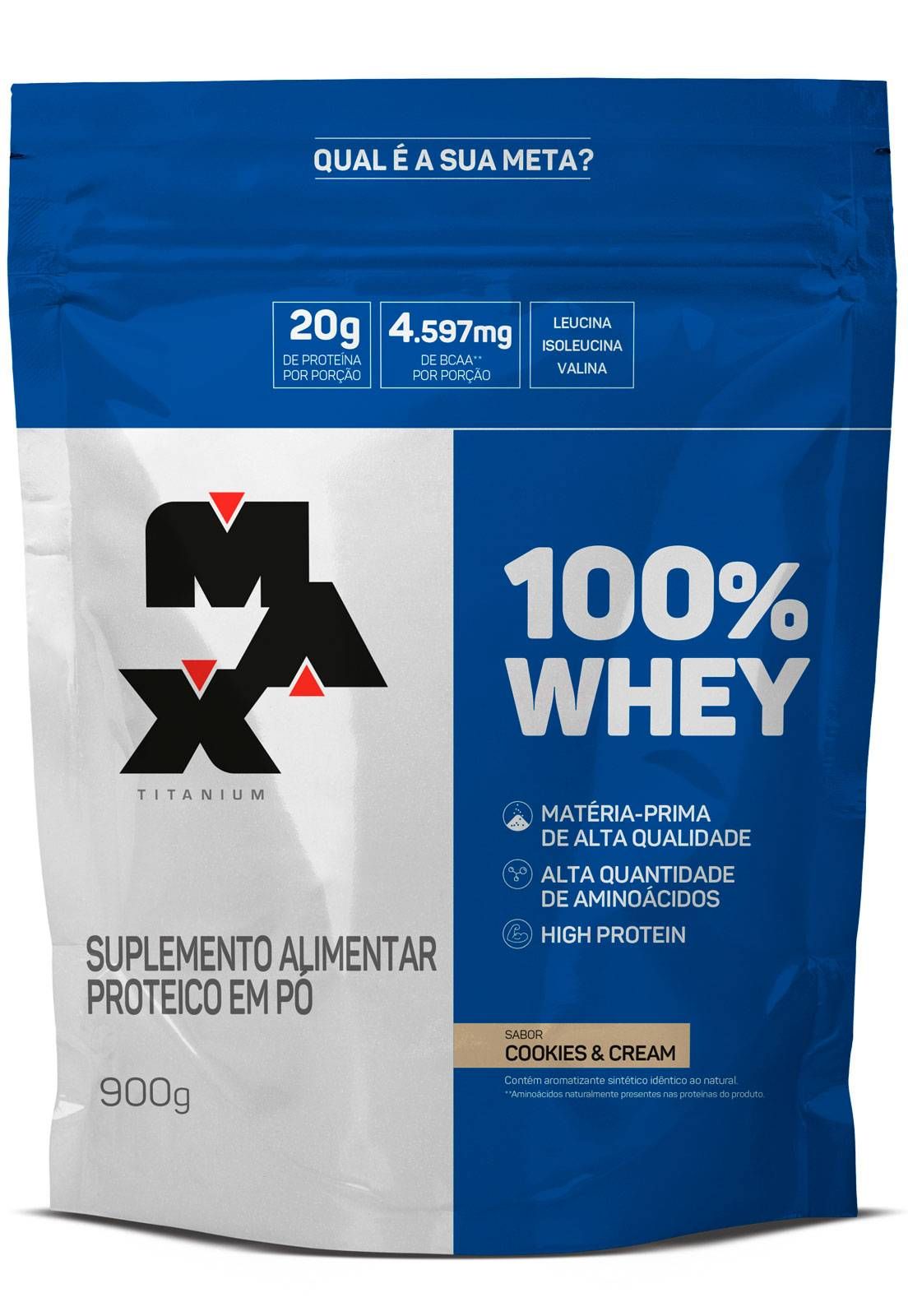 100% WHEY PROTEIN CONCENTRAD COOKIES REFIL 900g-MAX TITANIUM