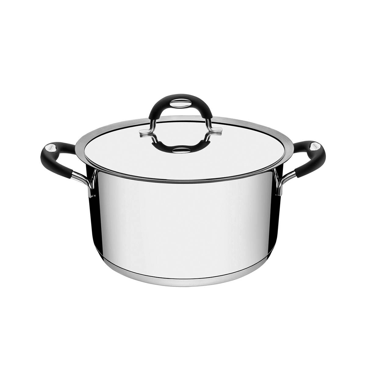 CAÇAROLA FUNDA AÇO INOX DUO SILICONE