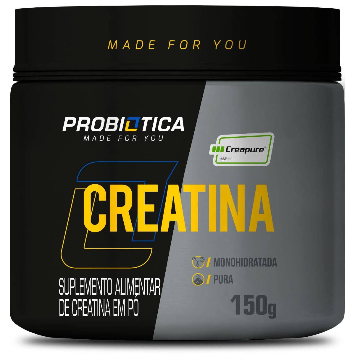 CREATINA CREAPURE PURA SUPLEMENTO ALIMENTAR PROBIÓTICA 150G